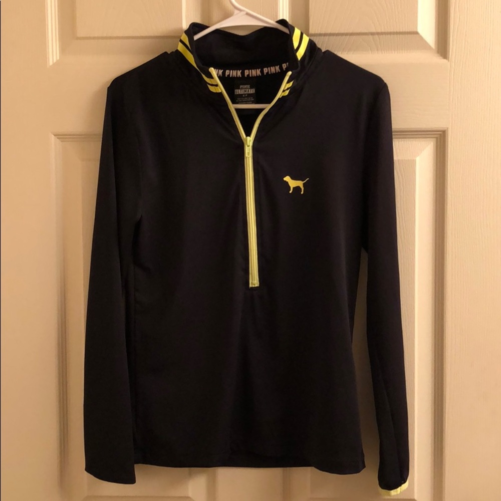 PINK long sleeve quarter zip